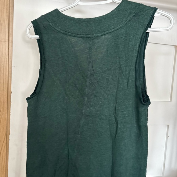 New York & Company Forest Green Drape Neck Blouse - Picture 2 of 3